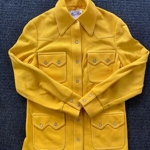 Bright Yellow Gold Women's Western Style Jacket Small-Medium